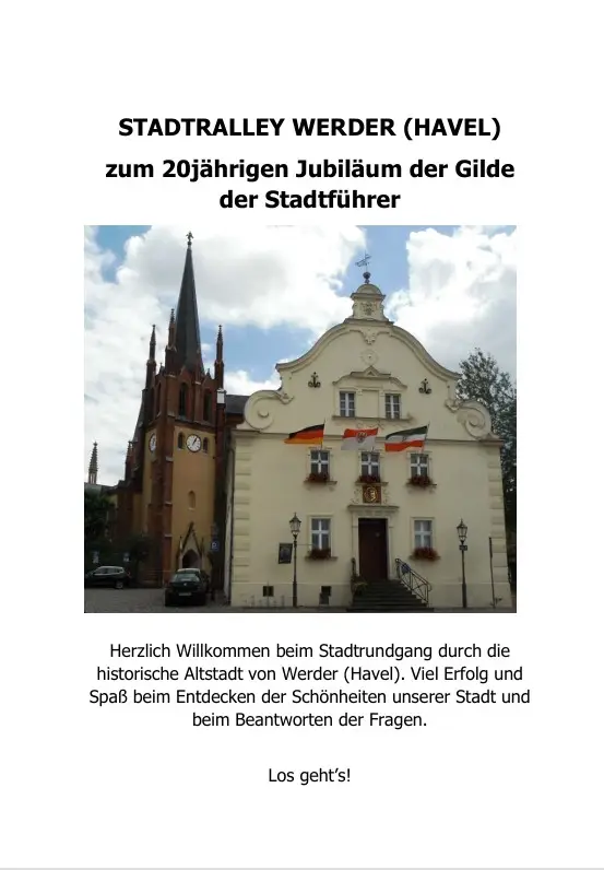 Titelblatt Stadtrally Werder(Havel)